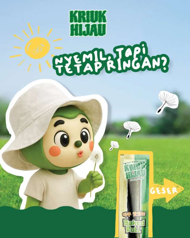 Kriuk Panggang Roll. 5 kkal, titik.
Ngemil tanpa beban.

Checkout di Shopee & TikTok Shop. 

#KriukPanggangRoll #NgemilTanpaBeban #RinganTitik #CemilanRingan