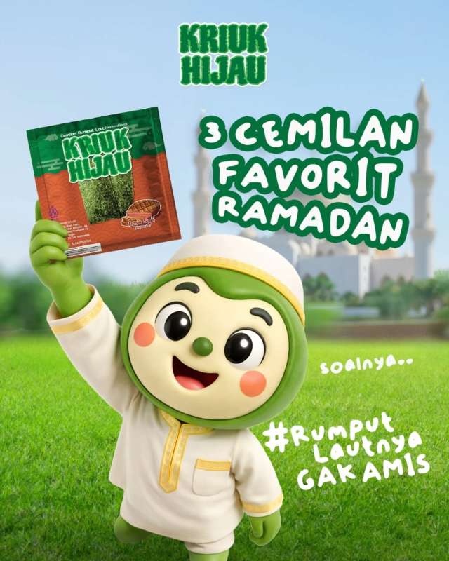 3 Cemilan Favorit Ramadan soalnya #RumputLautnyaGakAmis 🌊🔥

Yang lain cuma lewat.

Kriuk Hijau yang stay sampai takjil habis.

Ngaku aja… buka puasa belum lengkap kalau belum kriuk duluan. 😎

#RumputLautnyaGakAMis #RumputLautnyaGurihBanget #RumputLautnyaRendahKalori