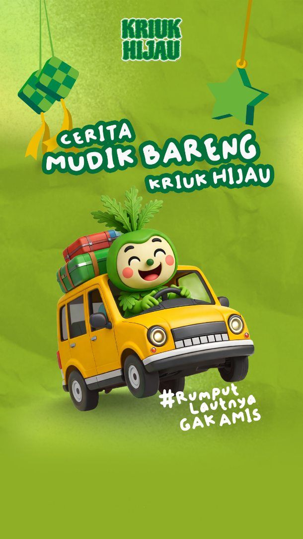 Mudik itu bukan cuma soal sampai.

Tapi soal tahan bosan, tahan emosi, tahan jalan panjang.

Makanya siapin yang bisa nemenin tanpa banyak drama—yang penting tetap kriuk. 🌿

#kriukhijau 
#camilansehat 
#RumputLautnyaRendahKalori 
#rumputlautnyagakamis