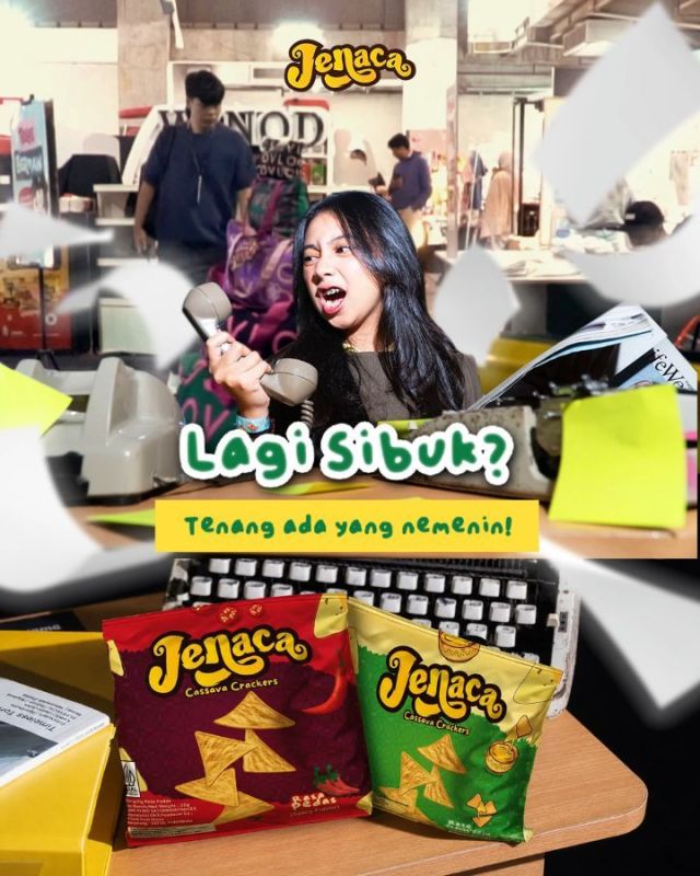 Hari kejepit tapi kerjaan malah ngegas?? 😭
Besok libur, bestie. Kok hari ini masih mode survival aja sih 🥲

Tenang, Jenaca siap nemenin momen-momen krusial kamu ✨
Biar yang krusial cuma kerjaan, bukan perut.

Dengan #SingkongnyaBeneran karena 85% singkong asli 🤝
Renyahnya real, mood booster-nya no debat.
Karena bad mood udah cukup, jangan ditambah bad snack 😭💀