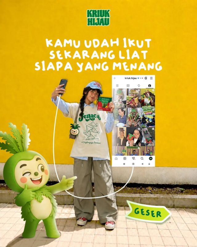 BUAT KAMU KAMU YANG UDAH IKUT #kriukhijauchallenge di tunggu ya informasi pemenangnya pasti pada penasaran kan????? 

Mending sambil nunggu lanjut ngemil dulu bareng @kriuk.hijau